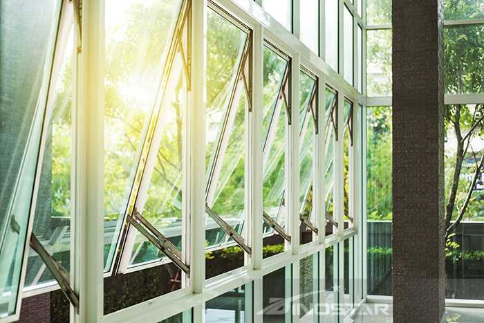 Nhôm hệ vát cạnh 55 được ứng dụng làm cửa đi/cửa sổ