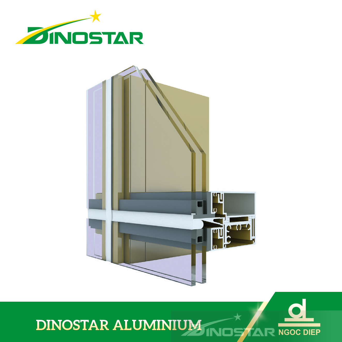 Nhôm hệ mặt dựng có cấu tạo vô cùng đặc biệt để tạo ra nhiều kiểu dáng vách ngăn trong mỗi công trình